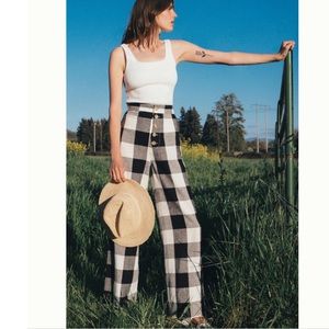 NWT Anthropologie Odells Gingham Trousers